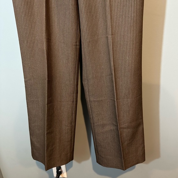 Brown with White Pin Stripe Work Pants - Picture 3 of 7